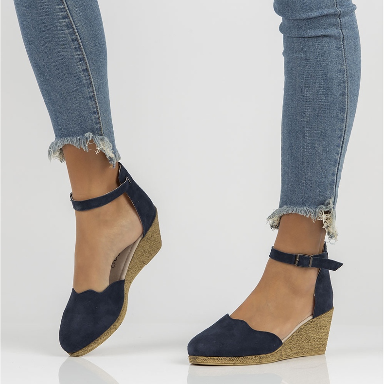 Lädersandaler Filippo DS1394 / 22 Nv marinblå 2