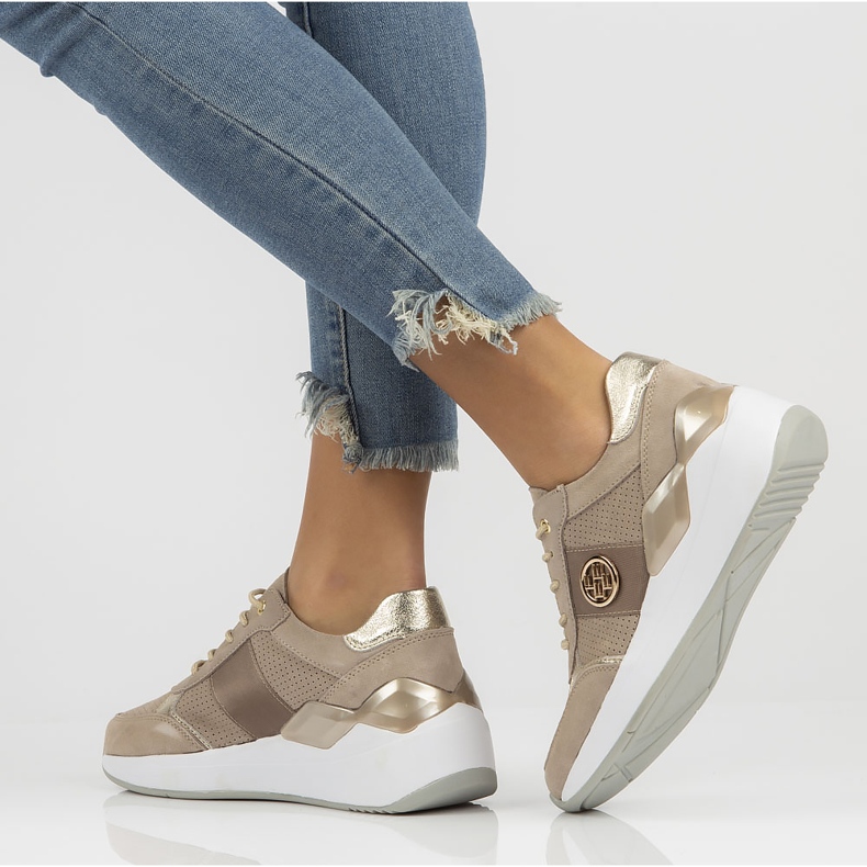 Lädersneakers Filippo DP3553 / 22 Be beige 2