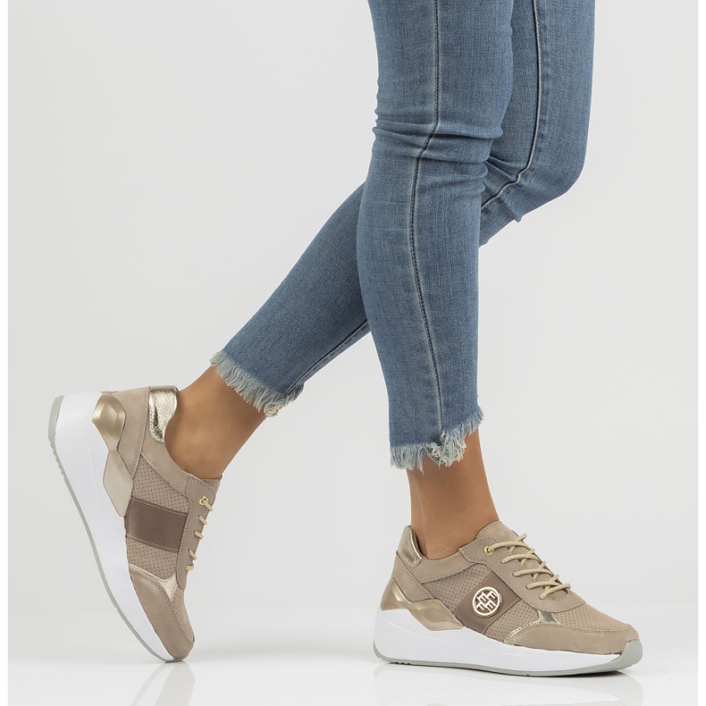 Lädersneakers Filippo DP3553 / 22 Be beige 1