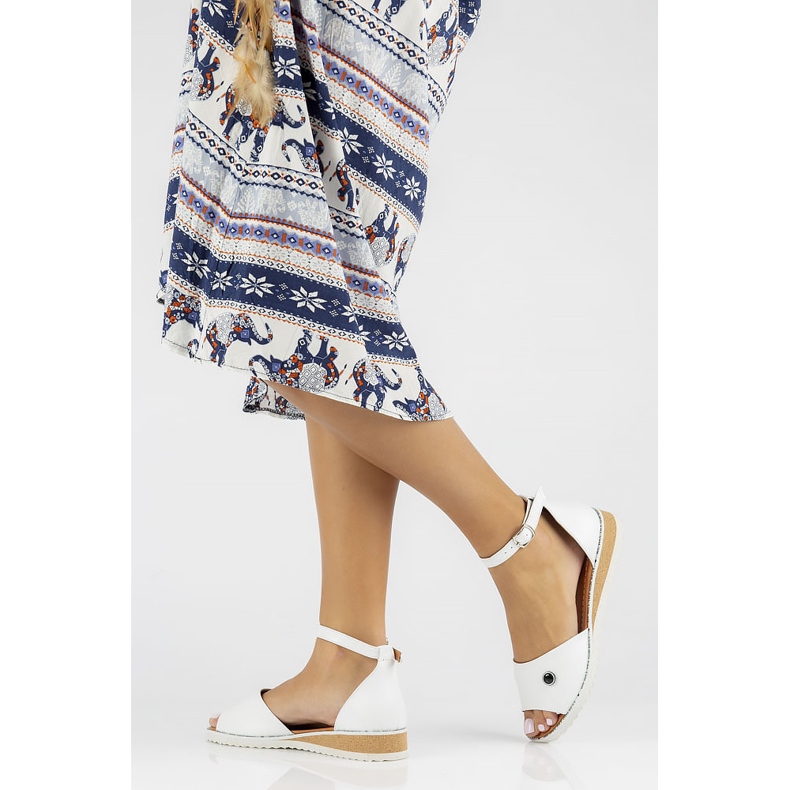 Lädersandaler Filippo DS3900 / 22 Wh vit 2