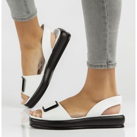 Lädersandaler Filippo DS3902 / 22 Wh vit 1