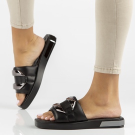 Skinntofflor Filippo DK3903 / 22 Bk svarta 1