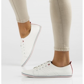 Läderskor Filippo DP073 / 22 Wh vita 1