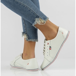 Läderskor Filippo DP009 / 22 Wh vita 1