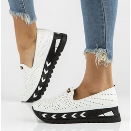 Läderskor Filippo DP3906 / 22 Wh vita 1