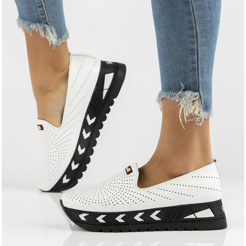 Läderskor Filippo DP3906 / 22 Wh vita 1