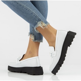 Läderskor Filippo DP3910 / 22 Wh vita 1