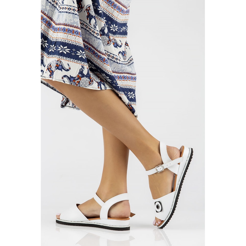 Lädersandaler Filippo DS3913 / 22 Wh vit 1