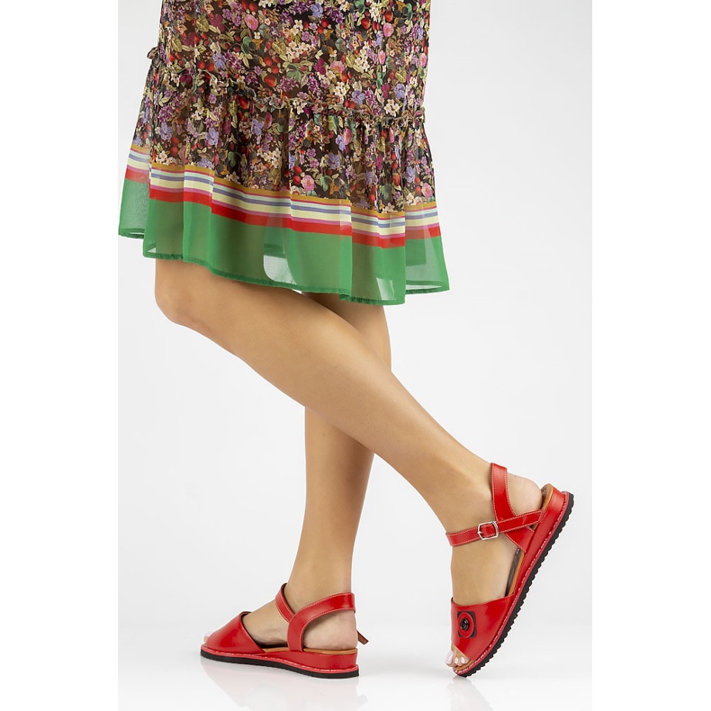 Röda Filippo DS3913 / 22 Rd lädersandaler 1