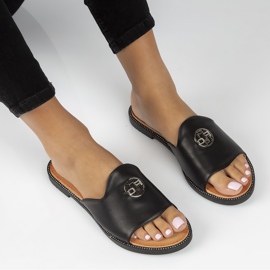 Filippo DK3668 / 22 Bk svarta tofflor 2