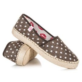 Kylie Espadrillor i prickar brun 2