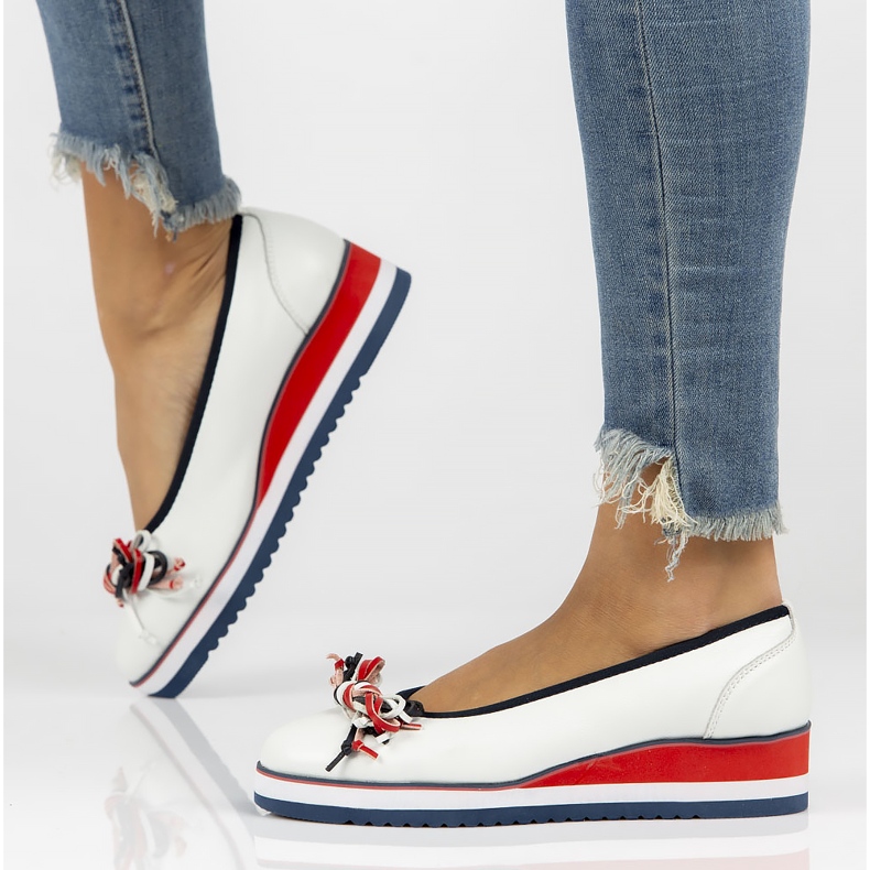 Läderballerinor Filippo DP2159 / 22 Wh vit 1