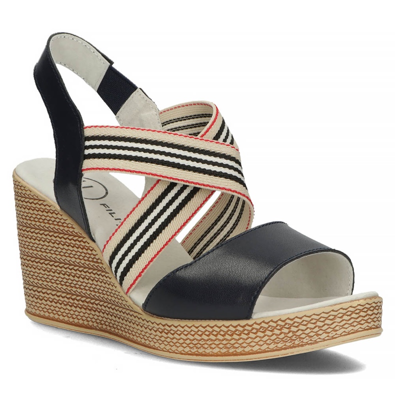 Lädersandaler Filippo DS3520 / 22 Nv marinblå 1