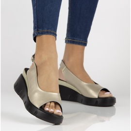 Lädersandaler Filippo DS3595 / 22 Go golden gyllene 2