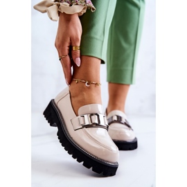 S.Barski Lackade Läderskor Ljus Beige Corine 1