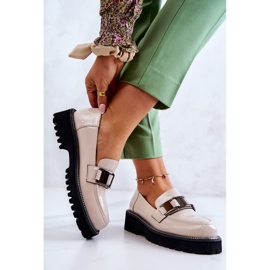 S.Barski Lackade Läderskor Ljus Beige Corine 2