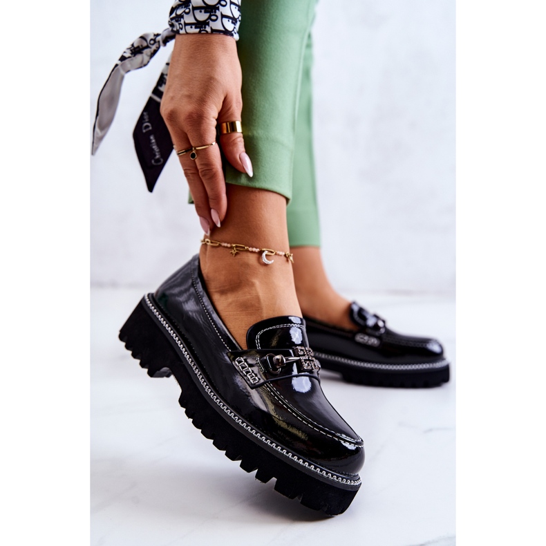 S.Barski Lackskor med svart Adison-dekoration 1