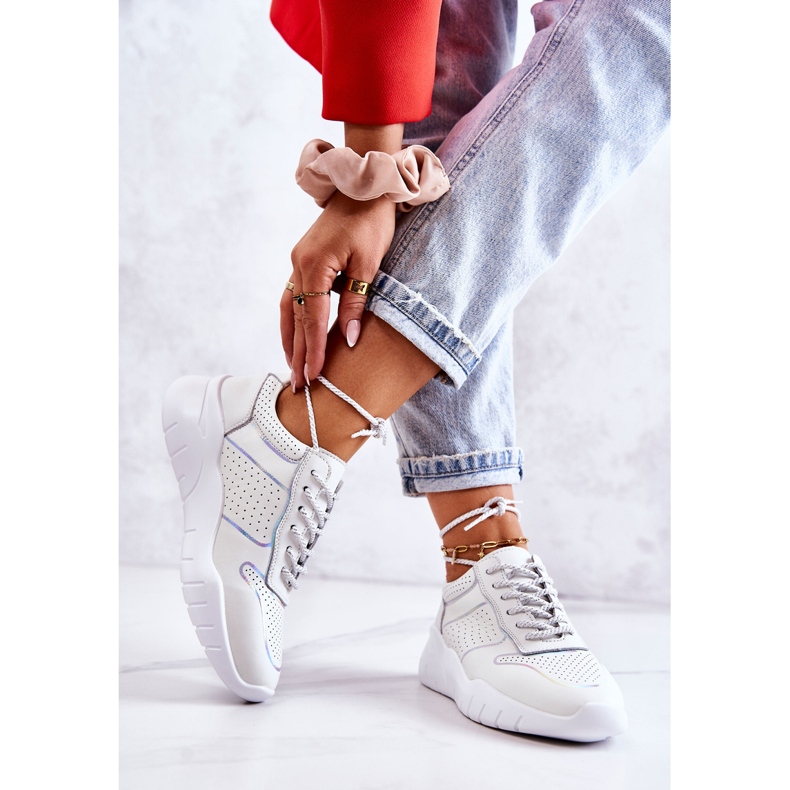 S.Barski Klassiska damsneakers Vita Carly 2