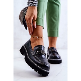 S.Barski Snakeskor i läder med svart Adison-dekoration 2