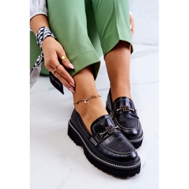 S.Barski Snakeskor i läder med svart Adison-dekoration 1