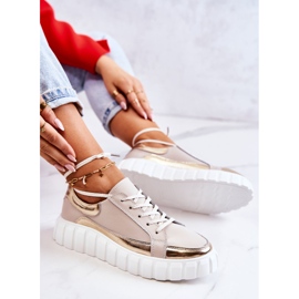 S.Barski Dambrogues på Noriso-plattformen i beige och guld gyllene 1