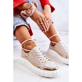 S.Barski Dambrogues på Noriso-plattformen i beige och guld gyllene 2