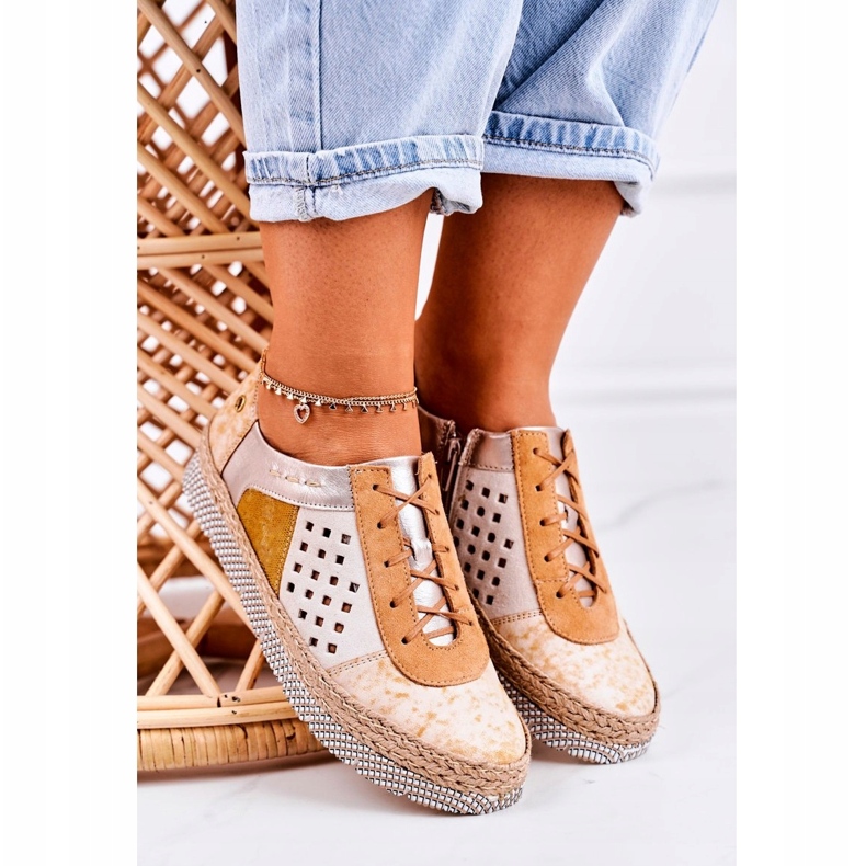 Kvinnors läderskor Maciejka Gul 03339-44 3