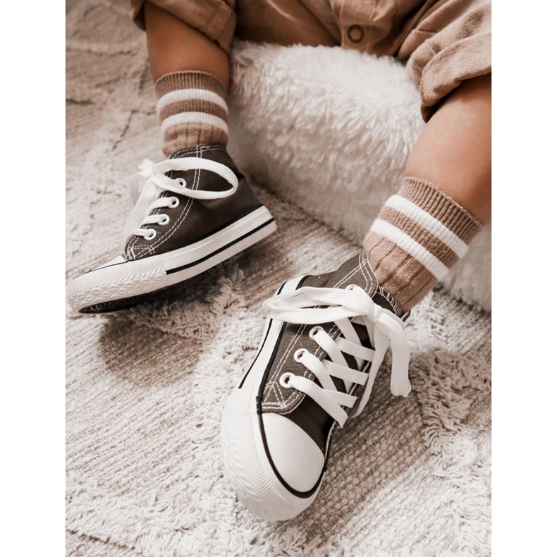 Höga Sneakers för barn Khaki Filemon grön 1