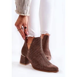 Lewski Shoes Mocka Openwork Boots Lewski Skor 3165 jordvelour mångfärgad 1