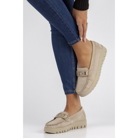 Läder loafers Filippo DP3334 / 22 Be beige 1