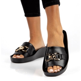 Skinntofflor Filippo DK3590 / 22 Bk svarta 2