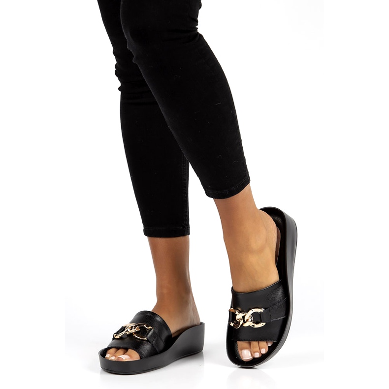 Skinntofflor Filippo DK3590 / 22 Bk svarta 1