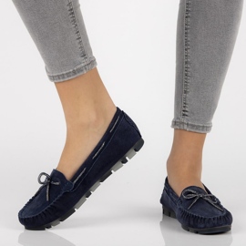 Läder loafers Filippo DP1203 / 20 Nv marinblå 1