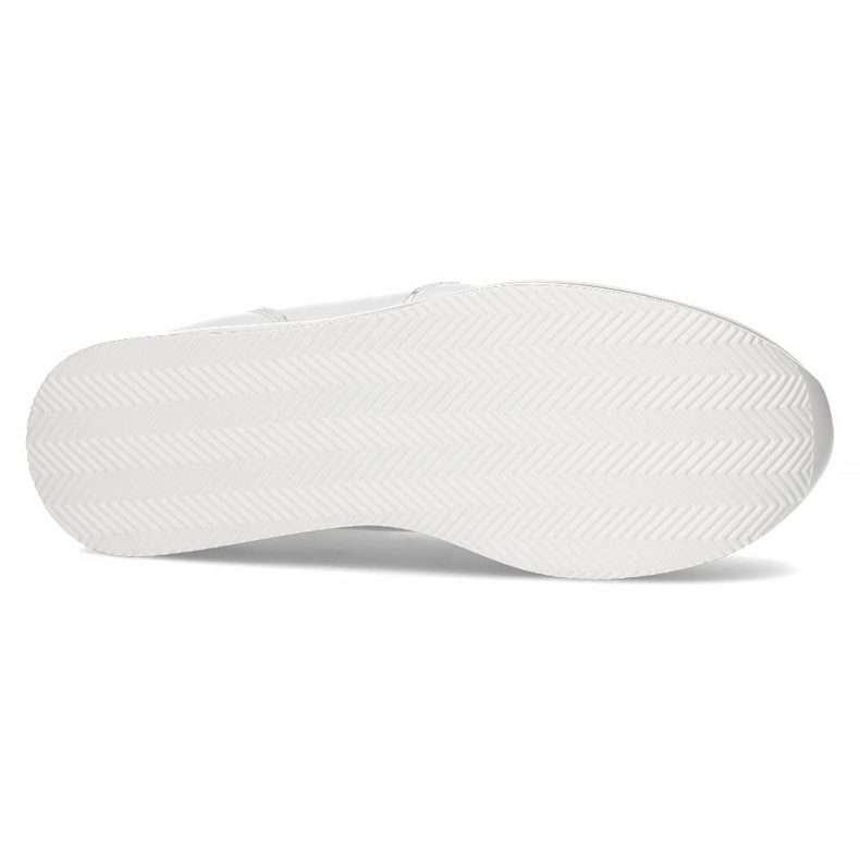 Läder Sneakers Filippo DP3682 / 22 WH vit gyllene 3