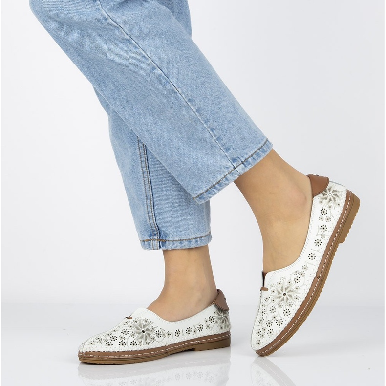 Läderskor Filippo DP1224 / 20 Wh vita 1