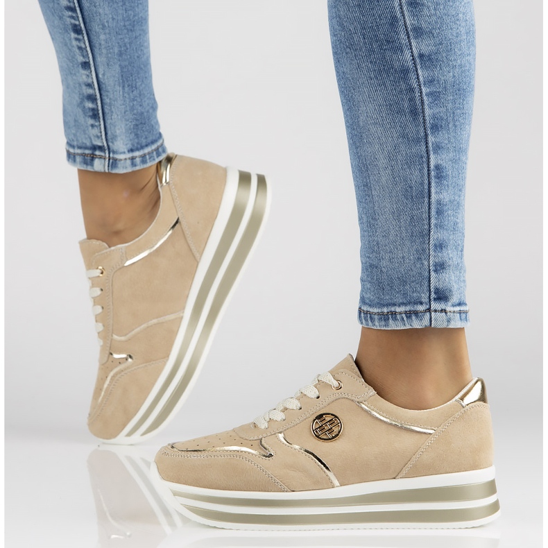 Läder Sneakers Filippo DP3682 / 22 Be beige 1