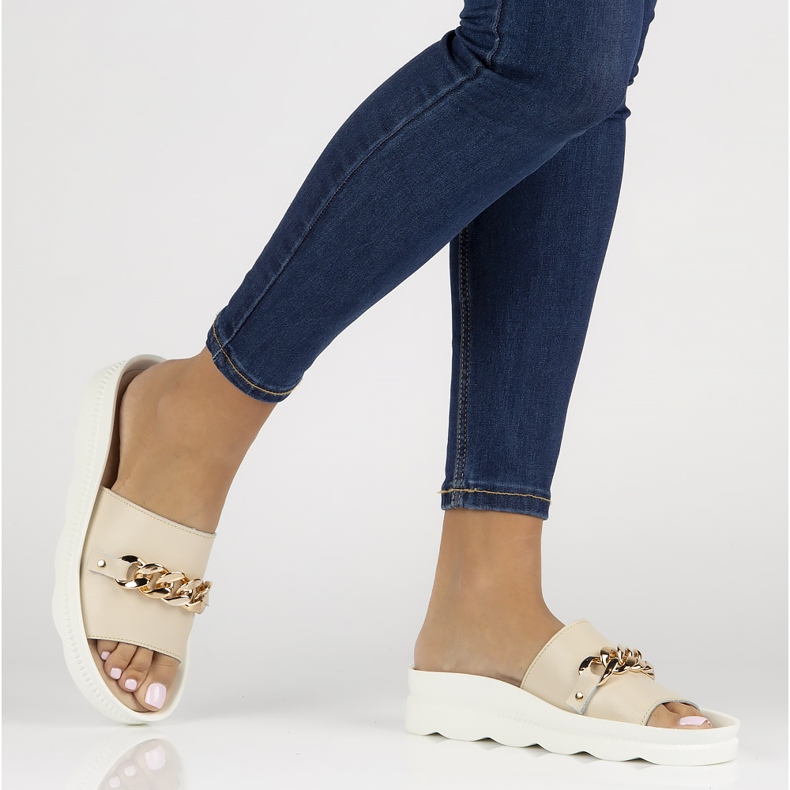 Skinntofflor Filippo DK3597 / 22 Be beige 1