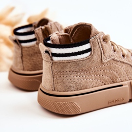 Höga Sneakers för barn Beige Boone Med dragkedja 2