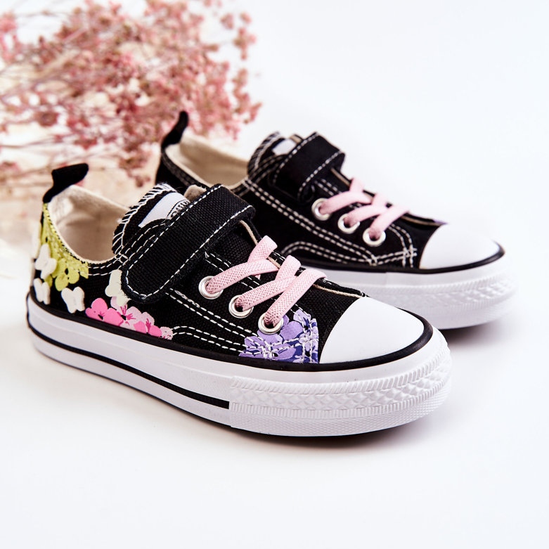 PA1 Barnsneakers Tygtryck Svart Buster 1