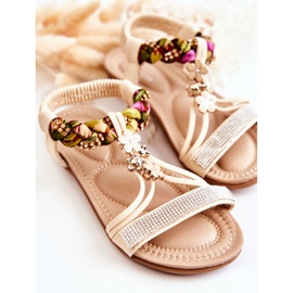Slip-On sandaler för barn Beige Sammi gyllene 2