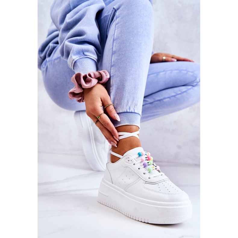 PS1 Knytna sportskor för kvinnor Sneakers Vita Manila 1