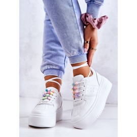 PS1 Knytna sportskor för kvinnor Sneakers Vita Manila 2