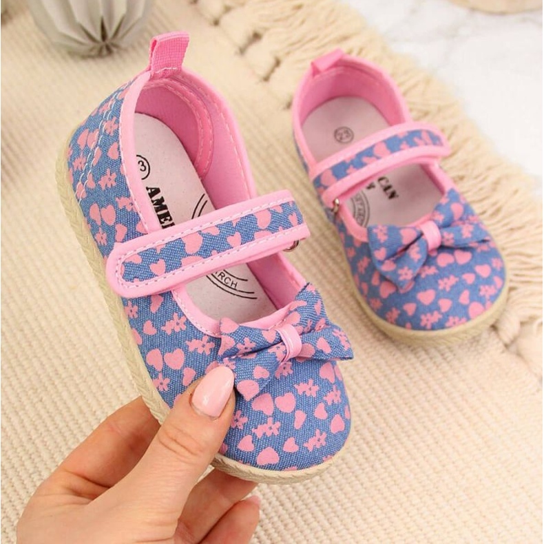 American Club Blue Ballerinas Sneakers för flickor 1