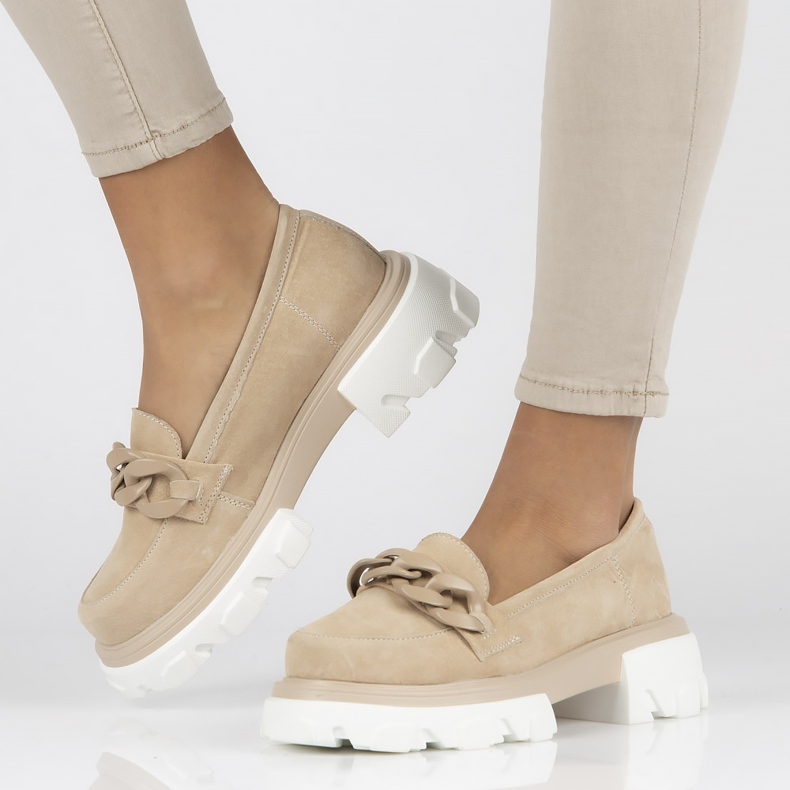 Läderskor Filippo DP3718 / 22 Be beige 1