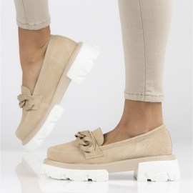 Läderskor Filippo DP3718 / 22 Be beige 2