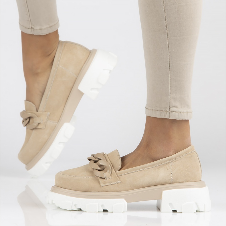 Läderskor Filippo DP3718 / 22 Be beige 2