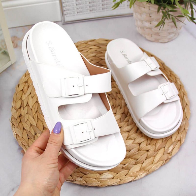 Gummitofflor Med Vita Spännen I S.Barski 1