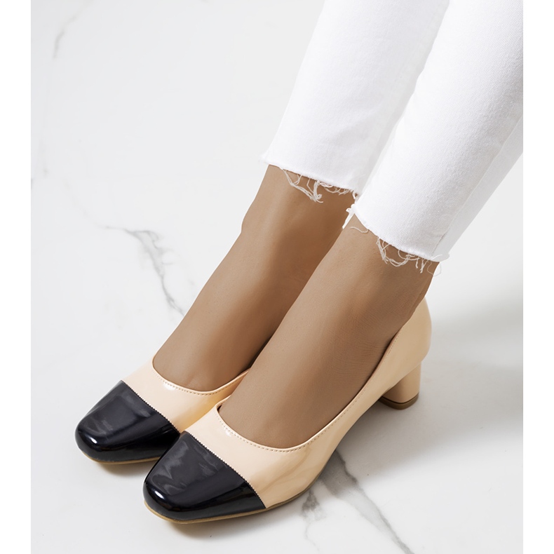 Beige Dikra pumps för kvinnor svart 1