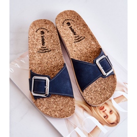 Fashionabla damtofflor med spänne Inblu CP000031 Marinblå 1