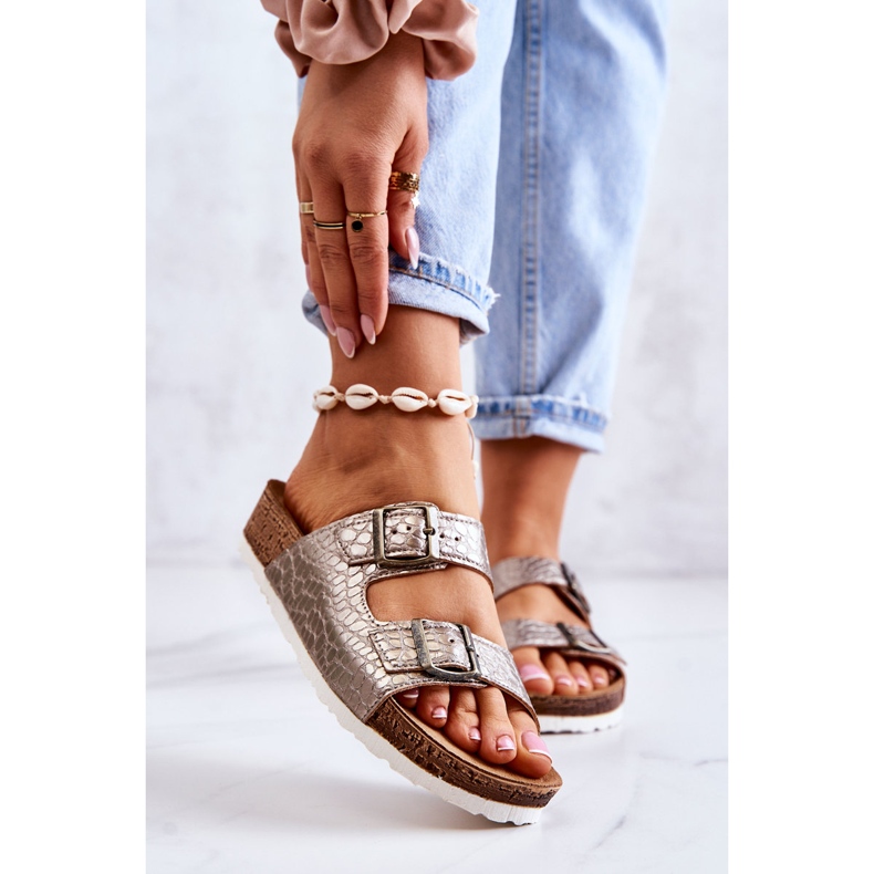 Damtofflor Spännen Inblu NM000027 Silver beige silver- 1